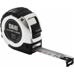 BMI Taschenrollbandmaß Chrom L.5m B.19mm Mm/cm EG II Ku.Automatic