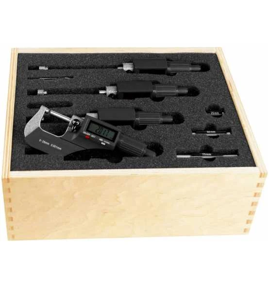 Fortis Digital-Bügelmessschrauben-Set 0-100mm 3 Fortis Digital-Bügelmessschrauben-Set 0-100mm