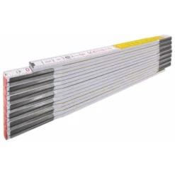 Stabila Holz-Gliedermaßstab Type 617/11, 3 M, Weiß/gelbe Metrische Schnellableser-Skala