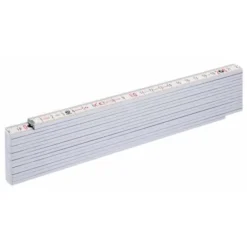 Stabila Holz-Gliedermaßstab Type 1407 GEO, 3 M, Weiß, Metrische Skala / Geo-Skalierung, Mit Winkelschema, PEFC-zertifiziert -Werk Ritter Verkäufe gliedermassstab 1441038 czm