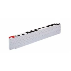 Stabila Holz-Gliedermaßstab Type 1407 GEO, 3 M, Weiß, Metrische Skala / Geo-Skalierung, Mit Winkelschema, PEFC-zertifiziert