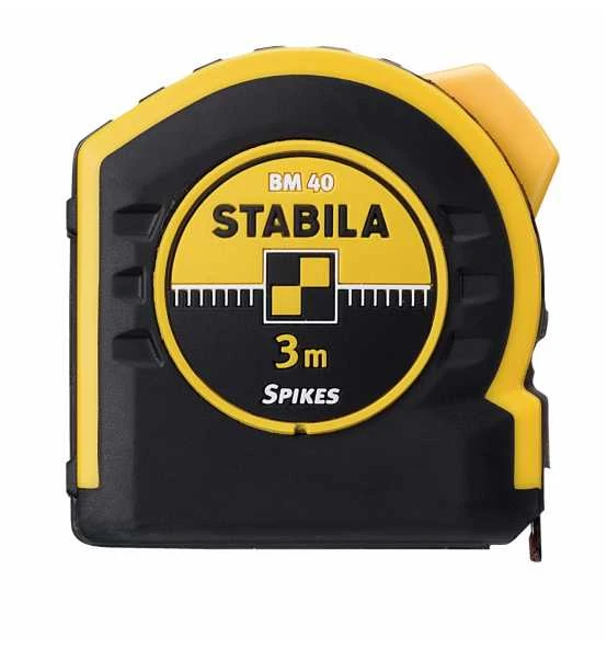 Stabila Taschenbandmaß BM 40, 5 M, Mit Doppelseitiger Skala Und Spikes-Haken, Bandbreite 19 Mm 3 Stabila Taschenbandmaß BM 40, 5 M, Mit Doppelseitiger Skala Und Spikes-Haken, Bandbreite 19 Mm